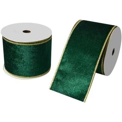 Afbeelding van Clayre &amp; Eef Decoratie Lint 63 mm x 5 m Groen Synthetisch