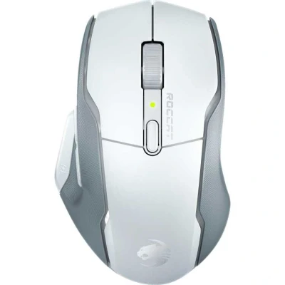 Afbeelding van Roccat Kone Air Draadloze ergonomische gamingmuis met batterijvermogen van 800 uur, optische sensor 19K DPI, zijgrepen dubbel geïnjecteerd rubber, Wit