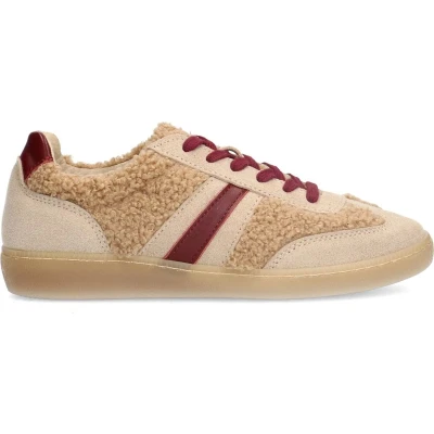 Afbeelding van Sacha suède met teddy sneakers beige