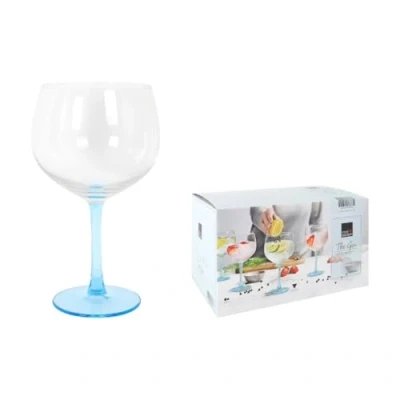 Afbeelding van Set van gin en tonicbekers Inde Blauw 650 ml