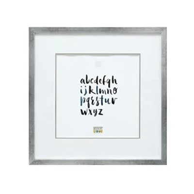 Afbeelding van Deknudt Frames fotolijst S43AD1 P1 zilver passe partout 20x20 cm