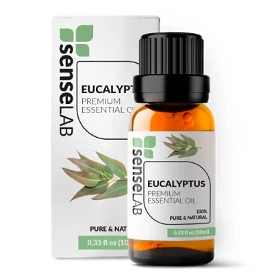 Afbeelding van SenseLAB Eucalyptus etherische olie Natuurlijke 100% pure eucalyptusolie van therapeutische kwaliteit voor aromatherapie diffuser Haarverzorging en uitwendige bescherming (10 ml)