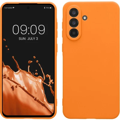 Afbeelding van kwmobile telefoonhoesje geschikt voor Samsung Galaxy A56 5G Hoesje smartphone Precisie camera uitsnede In fruitig oranje