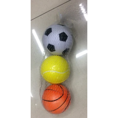 Afbeelding van Softballen EVA 3 assorti verpakt in net