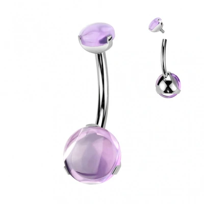 Afbeelding van Piercing titanium Amethist