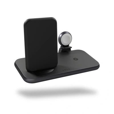 Afbeelding van Zens 4 in 1 draadloos oplaadstation (45W) zwart