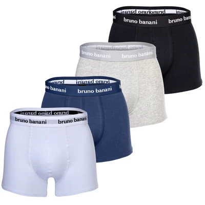 Afbeelding van Bruno Banani 4ER PACK Every DA Onderbroeken, Heren, Maat: Large, Schwarz grau weiß blau