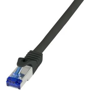Afbeelding van LogiLink C6A063S RJ45 CAT 6A S/FTP 3.00 m Zwart 1 stuk(s)