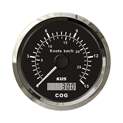 Afbeelding van KUS Universele GPS Snelheidsmeter 15Knots 28KM/H Voor Bootjachten 85mm Met Backlight (zwart) 9 32V