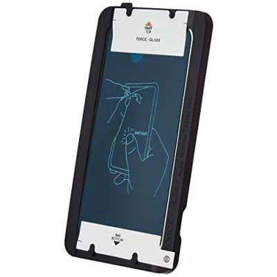 Afbeelding van Geschikt voor Apple iPhone 12/12 Pro Resistant Organic Glass Anti vlek Force Zwart