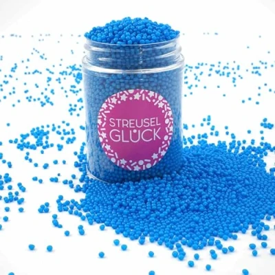 Afbeelding van STREUSEL GLÜCK strooisel Just Pure petrol 90 g suikerstrooisel taartdecoratie Kerstmis verjaardag meisje Sprinkles decoratie koekjes taart cupcakes eetbare strooidecoratie
