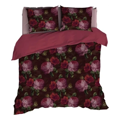 Afbeelding van Dekbedovertrek Satin d&#039;Or Valeria Red Bund Satijn 200 x / 220 cm 2 Persoons