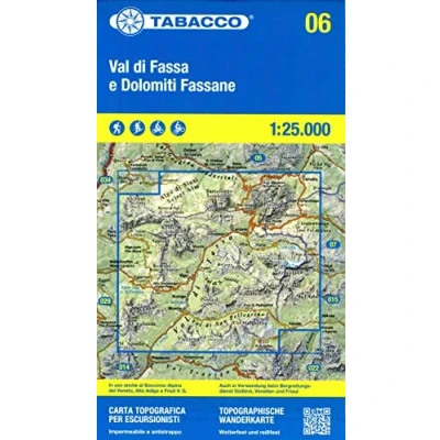 Afbeelding van Val di Fassa e Dolomiti Fassane 1:25.000. Ediz. italiana, inglese, francese tedesca: 06