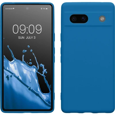 Afbeelding van kwmobile telefoonhoesje geschikt voor Google Pixel 7a Hoesje smartphone Precisie camera uitsnede In rifblauw