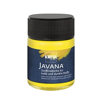 Afbeelding van Javana gele textielverf 50ml Voor licht en donker gekleurd textiel