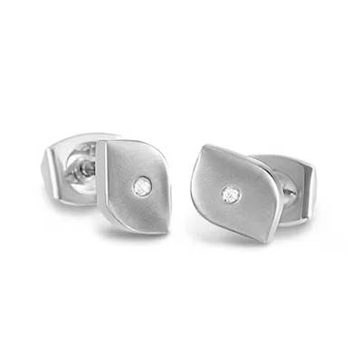 Afbeelding van Boccia 05008 02 Oorknoppen titanium diamant 2 x 0,01 crt zilverkleurig 6 8 mm