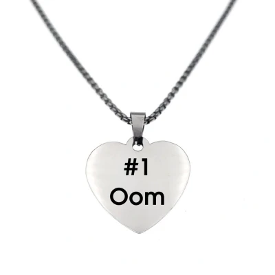 Afbeelding van Ketting RVS Hart Zilver #1 Oom