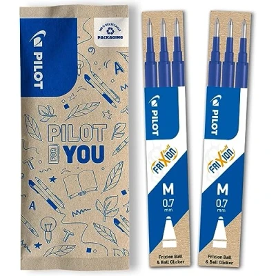 Afbeelding van PILOT FriXion rollerball vulling 0.7, vervangende vullingen, set van 6 (blauw)