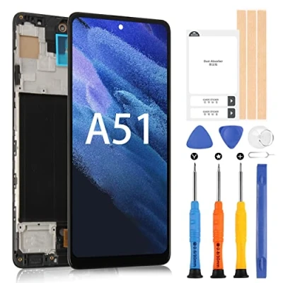 Afbeelding van Scherm voor Samsung Galaxy A51 4G LCD display A515F SM A515F/DS met frame, touchscreen, vervanging, glas, digitizer reparatieset (geen geschikt 5G)