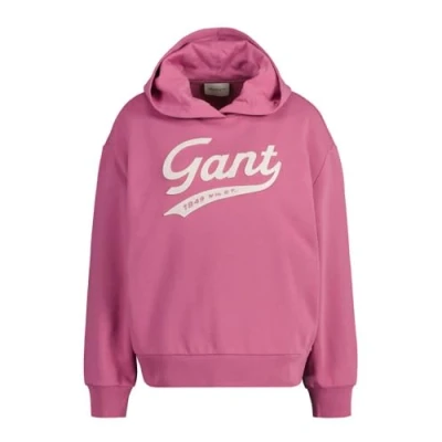 Afbeelding van GANT Script Graphic Hoodie Sweater, Dames, Maat: Small, Dark lavender