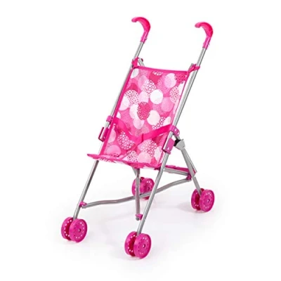 Afbeelding van Bayer Design Poppenbuggy Roze en wit (30541AA)