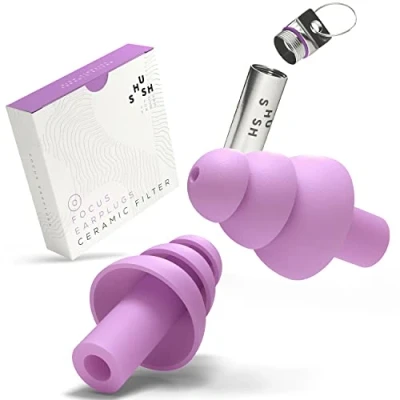 Afbeelding van Shush Focus Earplugs Minder Afleiding Betere Concentratie Hogere Productiviteit Voor kantoor of studeren Oordoppen met keramisch filter (SNR 24 dB) Meer dan 365x herbruikbaar