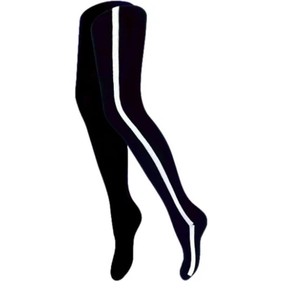 Afbeelding van Kindermaillot Streep Zwart/Wit Maat 122/128