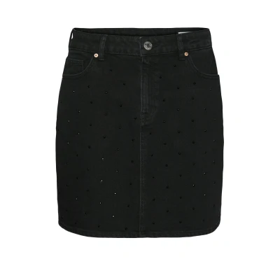 Afbeelding van Vero Moda Vmtessa Hr Short Dnm Skirt Rhines M 10313988 Zwart Dames The Stone