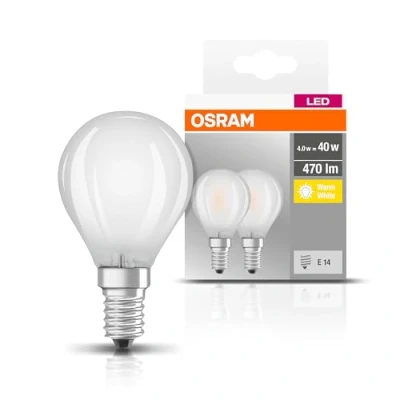 Afbeelding van OSRAM LED lamp Lampvoet: E14 Warm wit 2700 K 4 W mat BASE CLASSIC P [Energie efficiëntieklasse A++]
