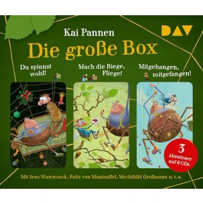 Afbeelding van die große Box. Du spinnst wohl! Mach Biege, Fliege! Mitgehangen, mitgefangen!