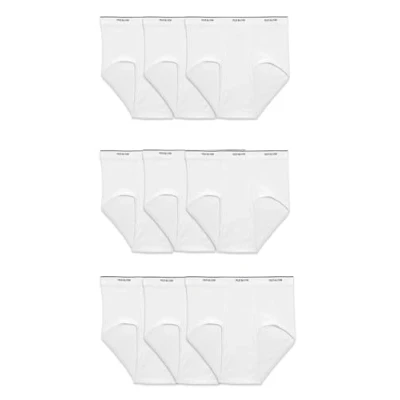 Afbeelding van Fruit of the Loom Basic White Brief Multipack Herenslip (9 stuks), Wit, L