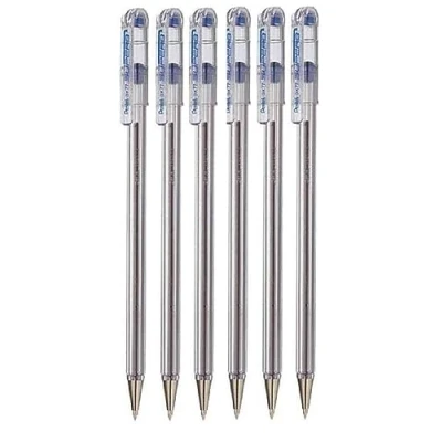 Afbeelding van Pentel Blue Superb Balpen 0,7 mm penpunt 0,25 lijnbreedte fijne lijn navulbare inkt BK77 (Pack van 6)