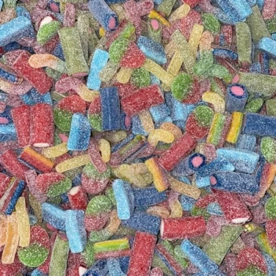 Afbeelding van Extra zure Snoep mix 500 Gram Sour Zuur Snoepgoed Snoeppot Snoepzakjes Haribo Jake Damel Traktatie