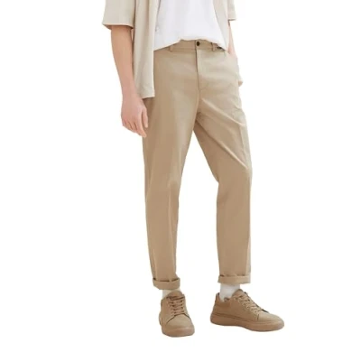 Afbeelding van TOM Tailor Denim Regular Tapered Chino, Heren, Maat: 30x34, Mink beige