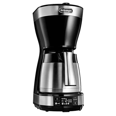 Afbeelding van DeLonghi Autentica ICM 16731 koffiezetapparaat zwart/zilver 10 kopjes