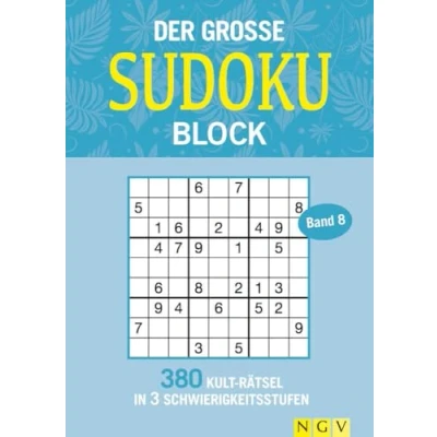 Afbeelding van Der große Sudoku Block Band 8: 380 Kult Rätsel in 3 Schwierigkeitsstufen