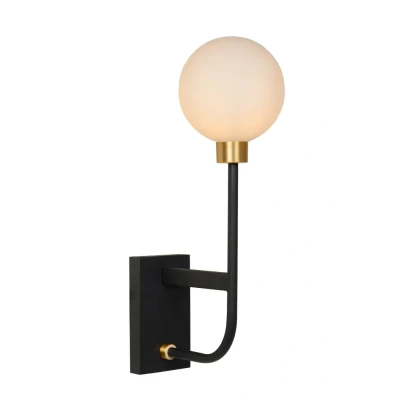 Afbeelding van Lucide BEREND Wandlamp 1xG9 Lange arm Zwart