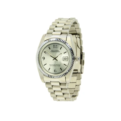 Afbeelding van PHILIPPE CONSTANCE &quot;LARGE SERRATED SILVER&quot; PLAIN SILVER