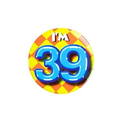 Afbeelding van I&#039;m 39 Button Jaar 5,5cm
