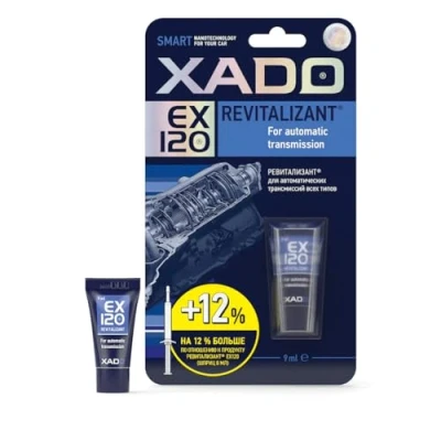 Afbeelding van XADO EX120 Automatische transmissiereparatie met 9 ml volume, verzorging voor CVT en andere transmissietypes, ATF additief beschermingsmiddel, vermindering van hechtingen, schokken glijden