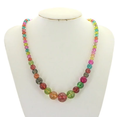 Afbeelding van N3 Collecties 6 14mm Multikleur Toermalijn Chalcedoon Kralenketting