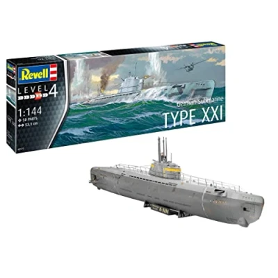 Afbeelding van 1:144 Revell 05177 German Submarine Type XXI Plastic Modelbouwpakket