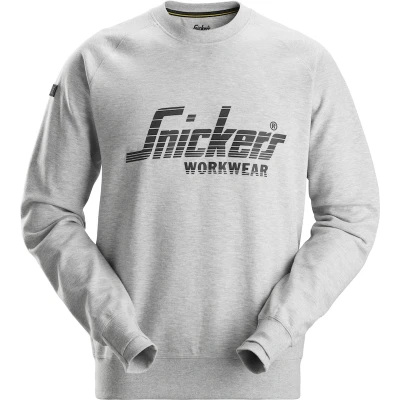 Afbeelding van SNICKERS 2892 logo sweatshirt (gemeleerd grijs) 28922800003