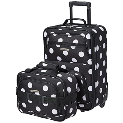 Afbeelding van Rockland Mode Softside Rechtopstaande Bagage Set, Mulpinkdot, 48 in, Set