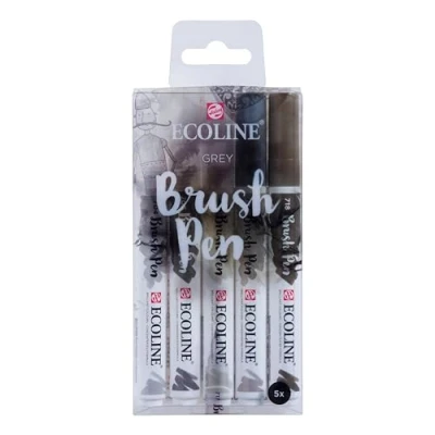 Afbeelding van Ecoline Brush Pen set Schaduw 5 colours