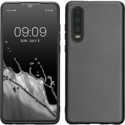 Afbeelding van kwmobile telefoonhoesje geschikt voor Huawei P30 Hoesje smartphone Back cover in metallic grijs