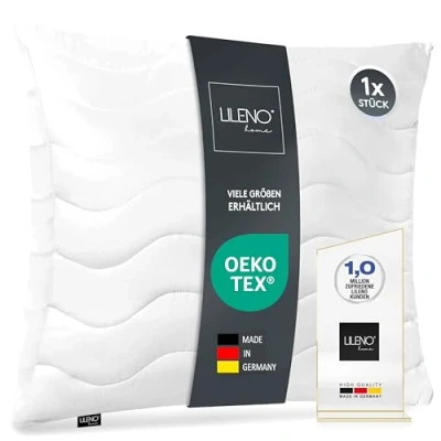 Afbeelding van LILENO HOME Hoofdkussen, 45 x cm, set van 1, als kussenvulling, bed of decoratief kussen met ritssluiting om aan te passen, wasbaar tot 95 C, sofa en sierkussen voor bank/bed