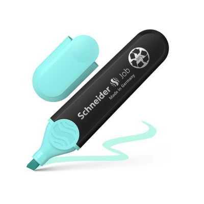 Afbeelding van 10x Tekstmarker Schneider Job pastel kleur turquoise