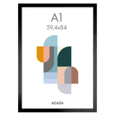 Afbeelding van ACAZA Fotokader A1 59,4 x 84 cm Foto Kader in MDF Hout Zwart
