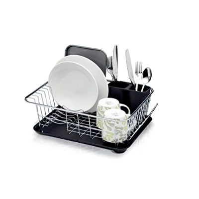 Afbeelding van KitchenCraft Deluxe Afwasrek met Lekbak Verchroomd 42 cm x 30.5 15.5